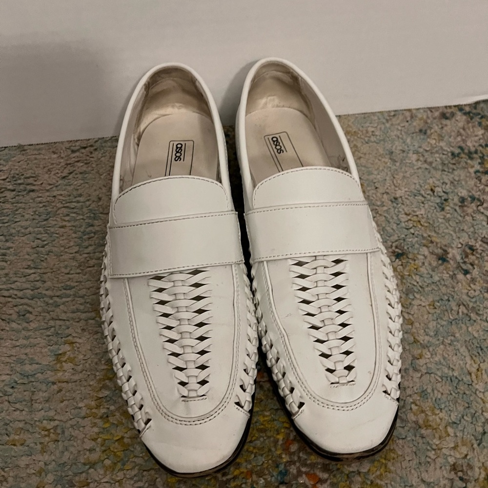 White ASOS loafers